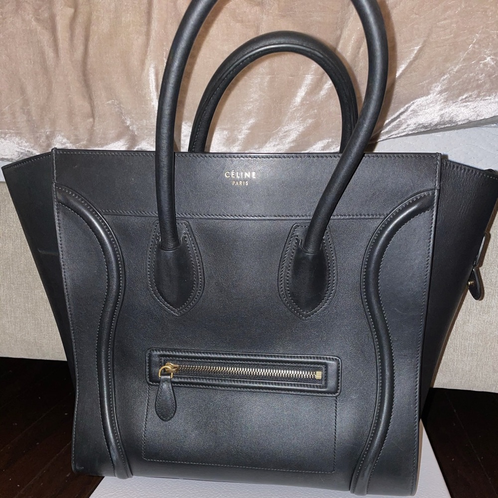 COPY - Celine Mini LUGGAGE HANDBAG IN SMOOTH CALF…